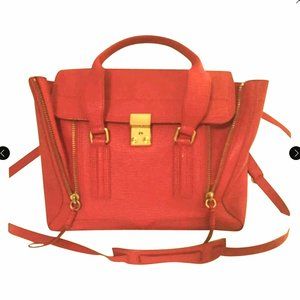 3.1 Phillip Medium Leather Red Gold  Pashli Tote